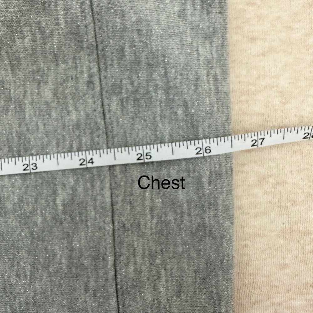 Crown & ivy Women’s Gray Cotton Crewneck Long Sleeve Sweater Size L - Picture 8 of 10